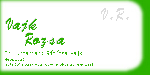 vajk rozsa business card